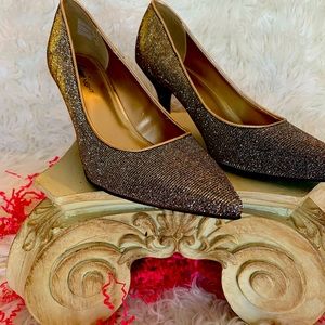 FIONI NIGHT HEELS (Gold Sparkle)